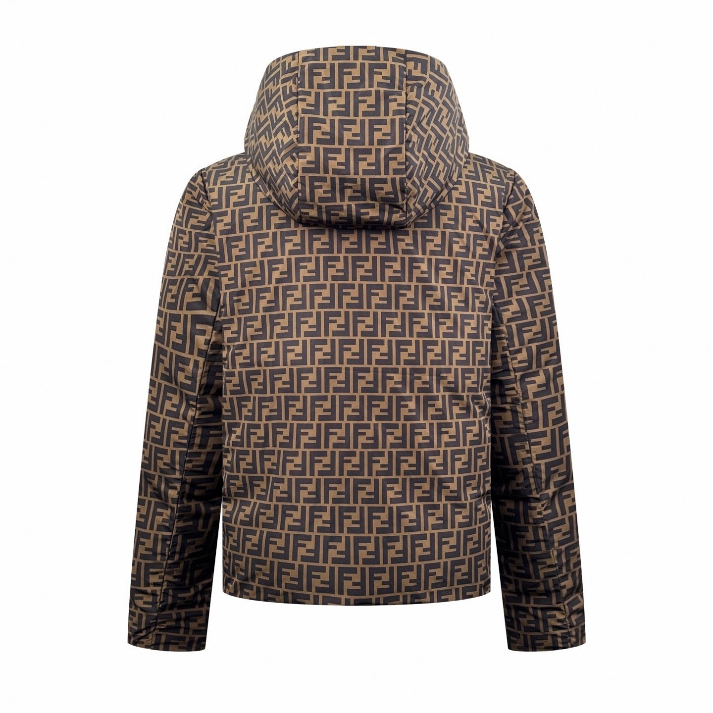 Reversible FF Monogram & Diagonal Stripe Puffer Jacket