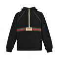 Web Stripe Half-Zip Hoodie