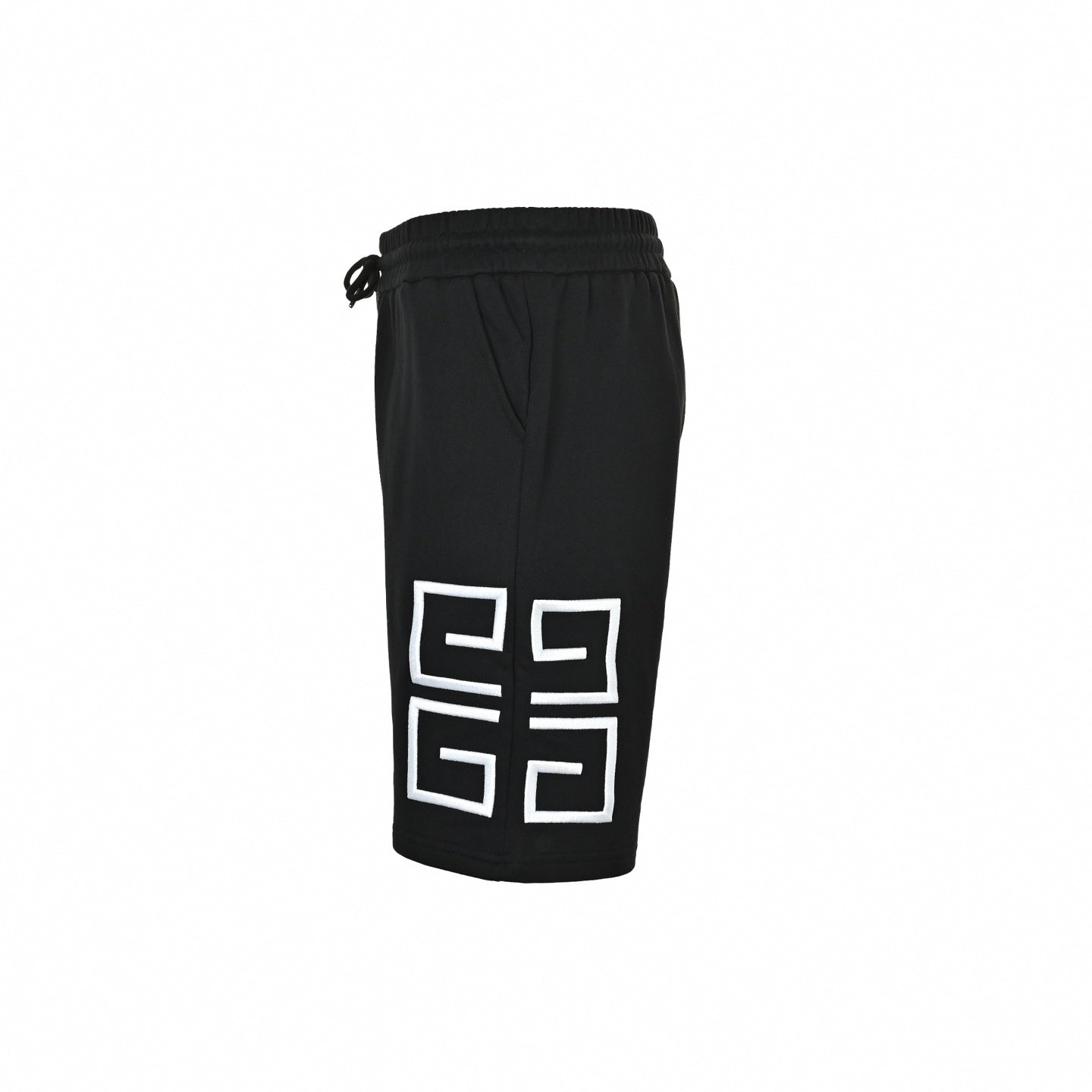 Enamel Triangle Logo Nylon Shorts | Black