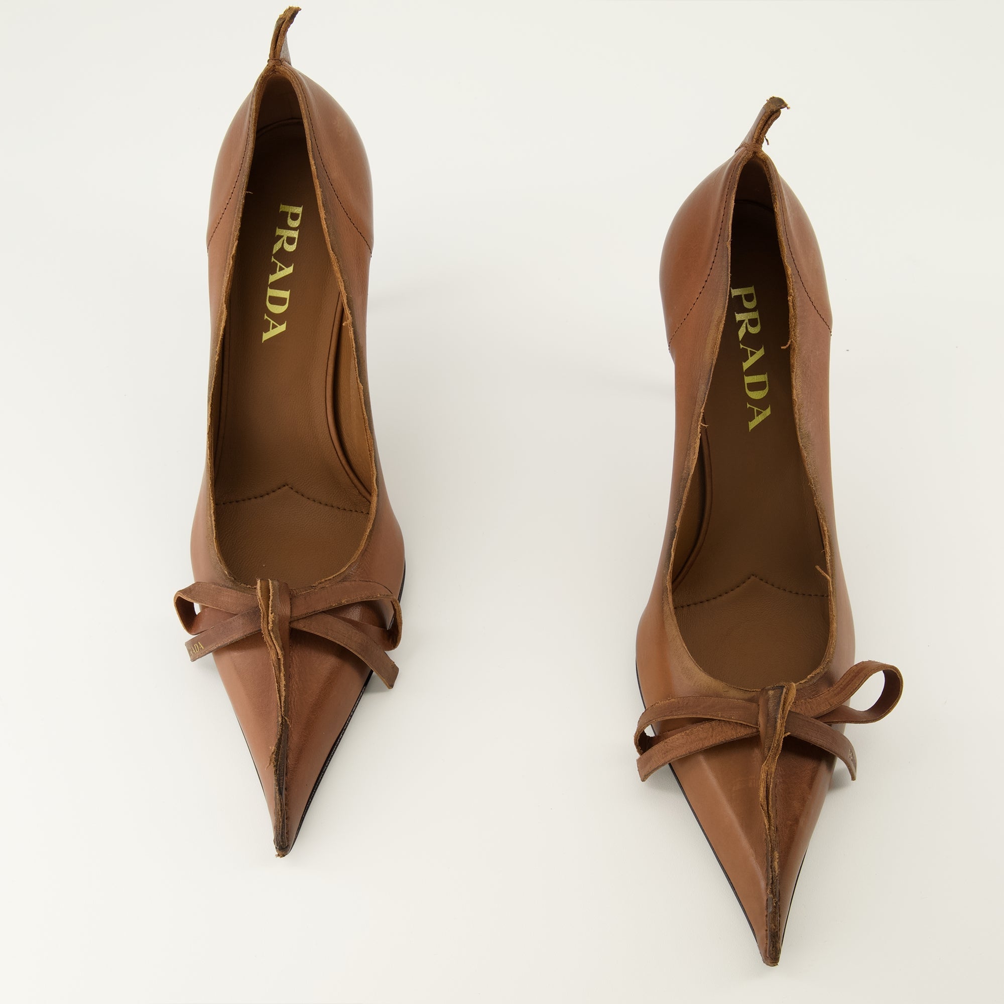 Distressed Leather Pumps