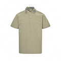 Check Collar Piqué Polo | Sage Green