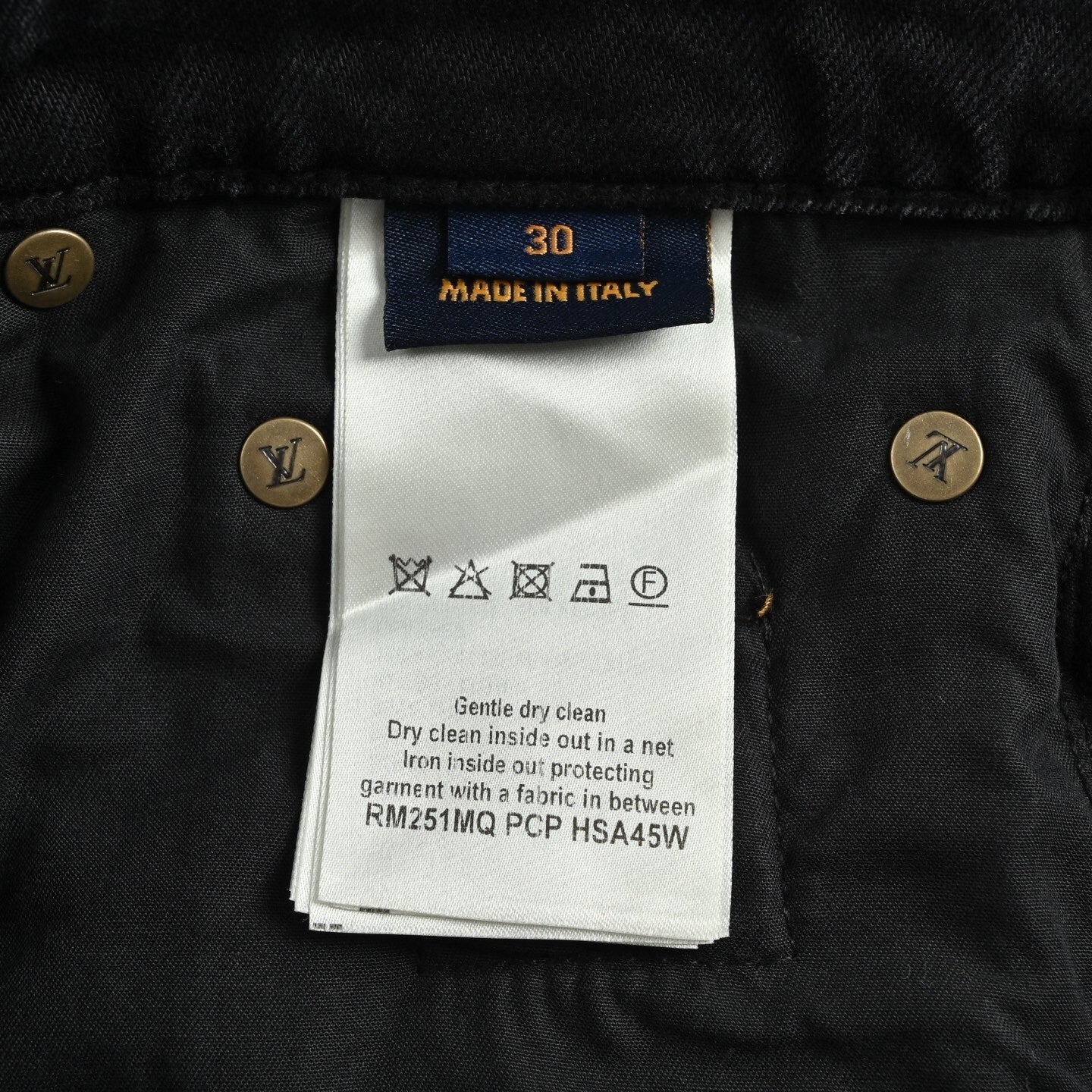 LV Signature Embroidered Jeans - Dark Wash
