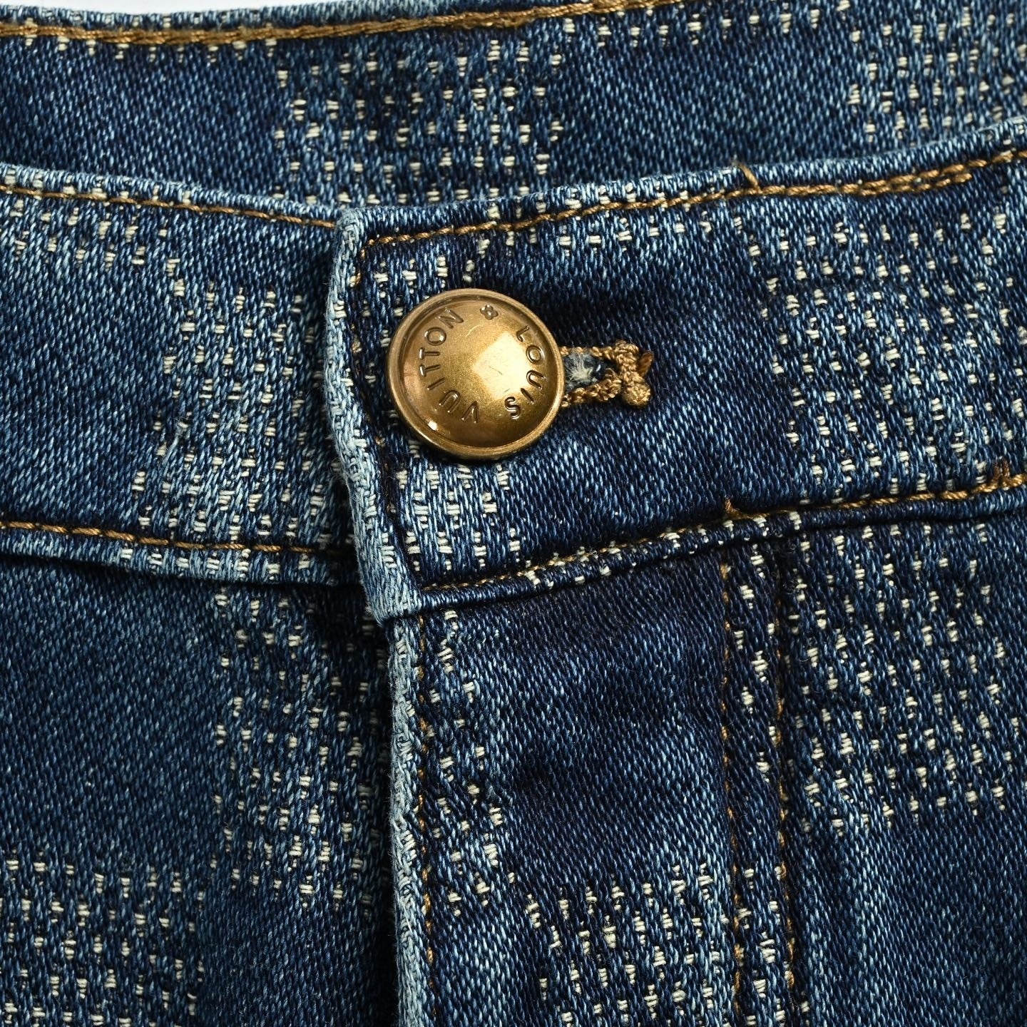 Damier Signature Denim Jeans | Indigo Wash