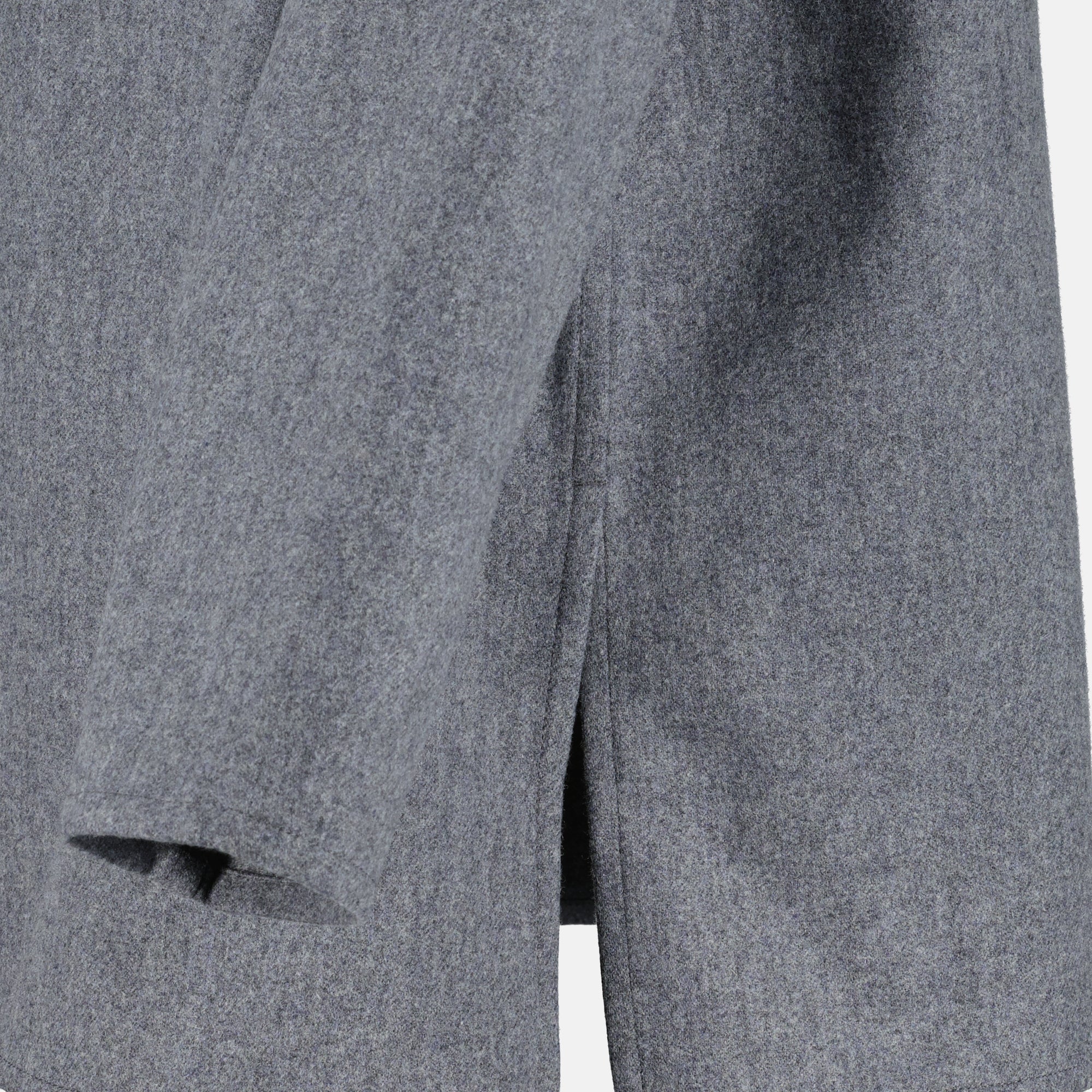 Gray Wool Polo Shirt