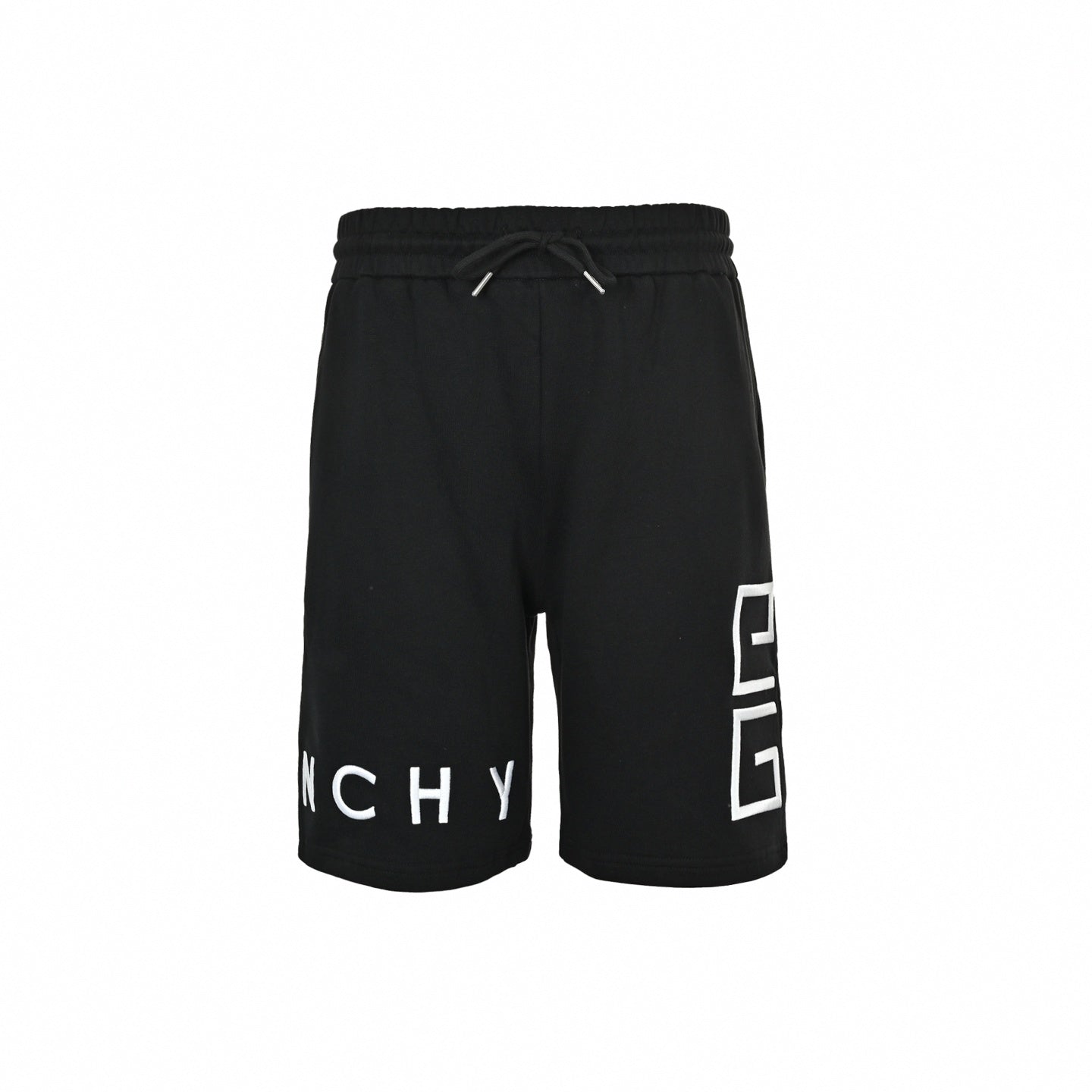 Enamel Triangle Logo Nylon Shorts | Black