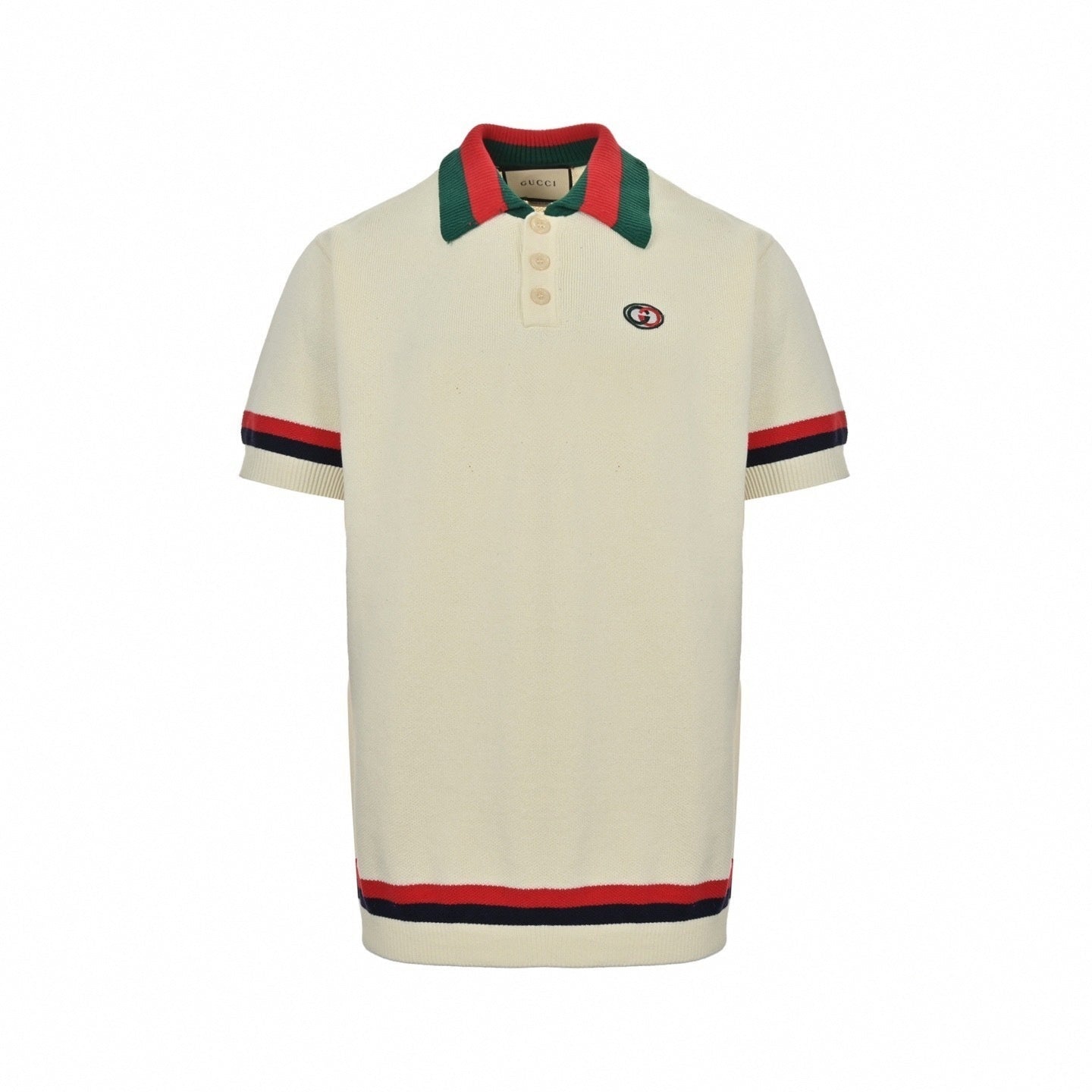 Web Stripe Ribbed Knit Polo