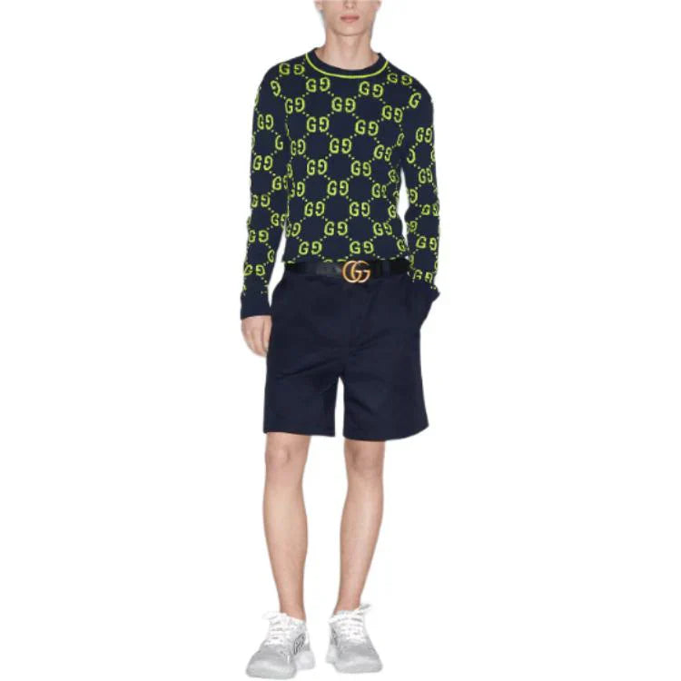 GG Jacquard Knit Crewneck Sweater