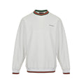 Embroidered Logo Web Trim Sweatshirt | White