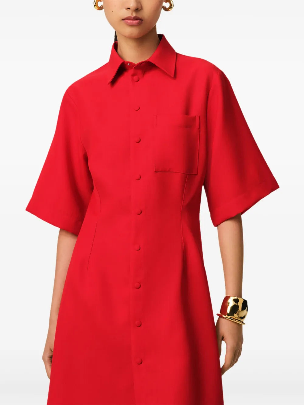 Shirt Dress in Wool