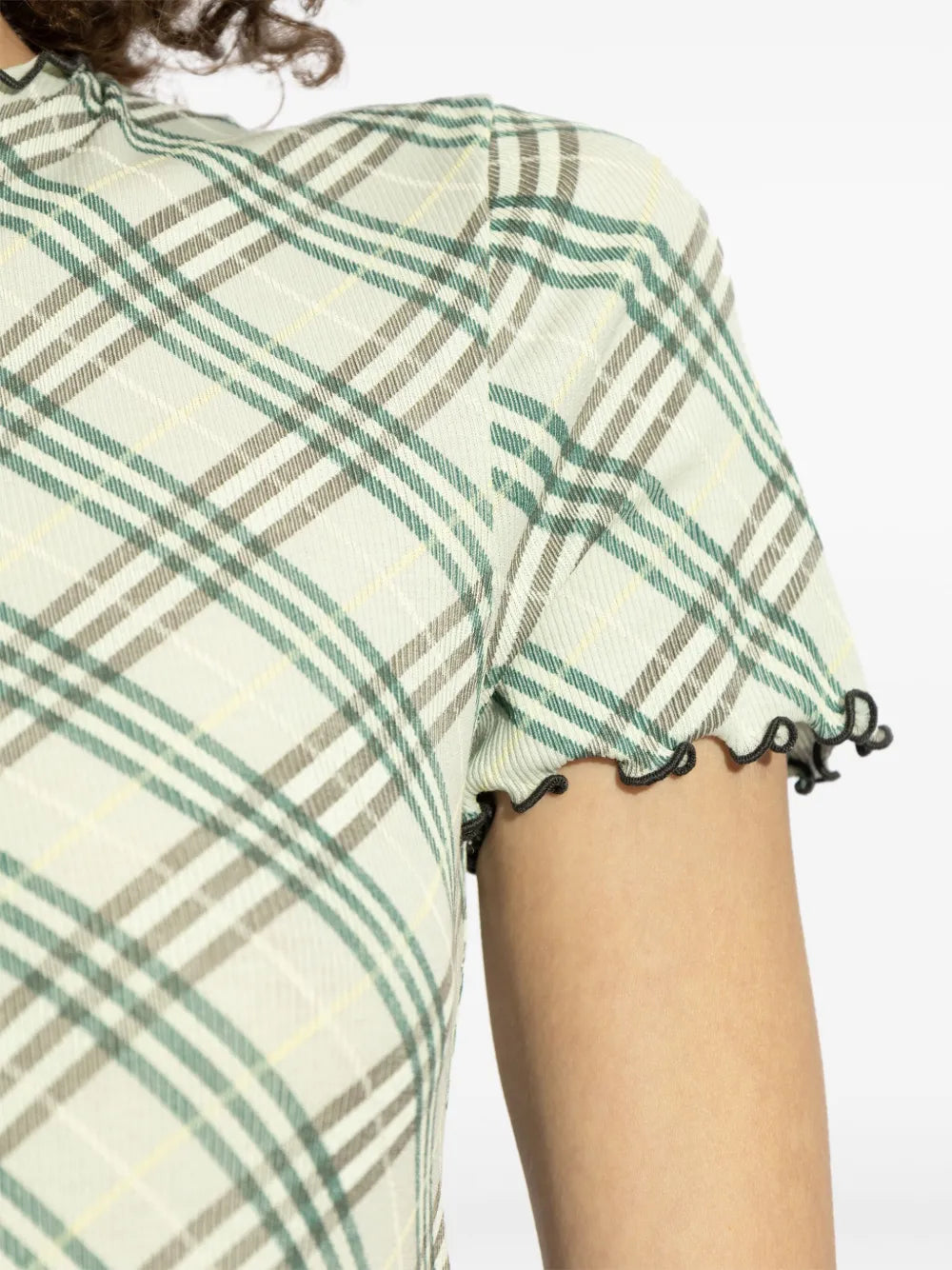 Checked Stretch Top