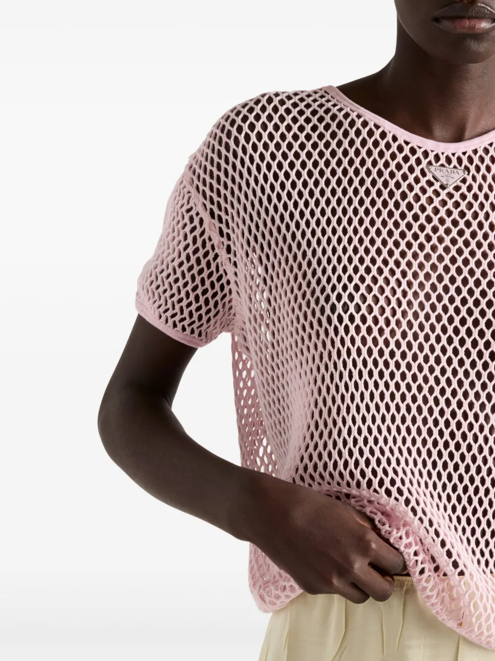 Cotton Mesh Top