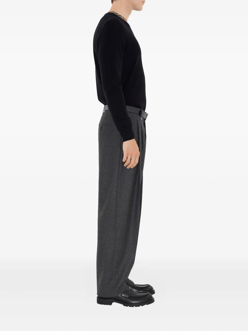 Check Wool Sweater