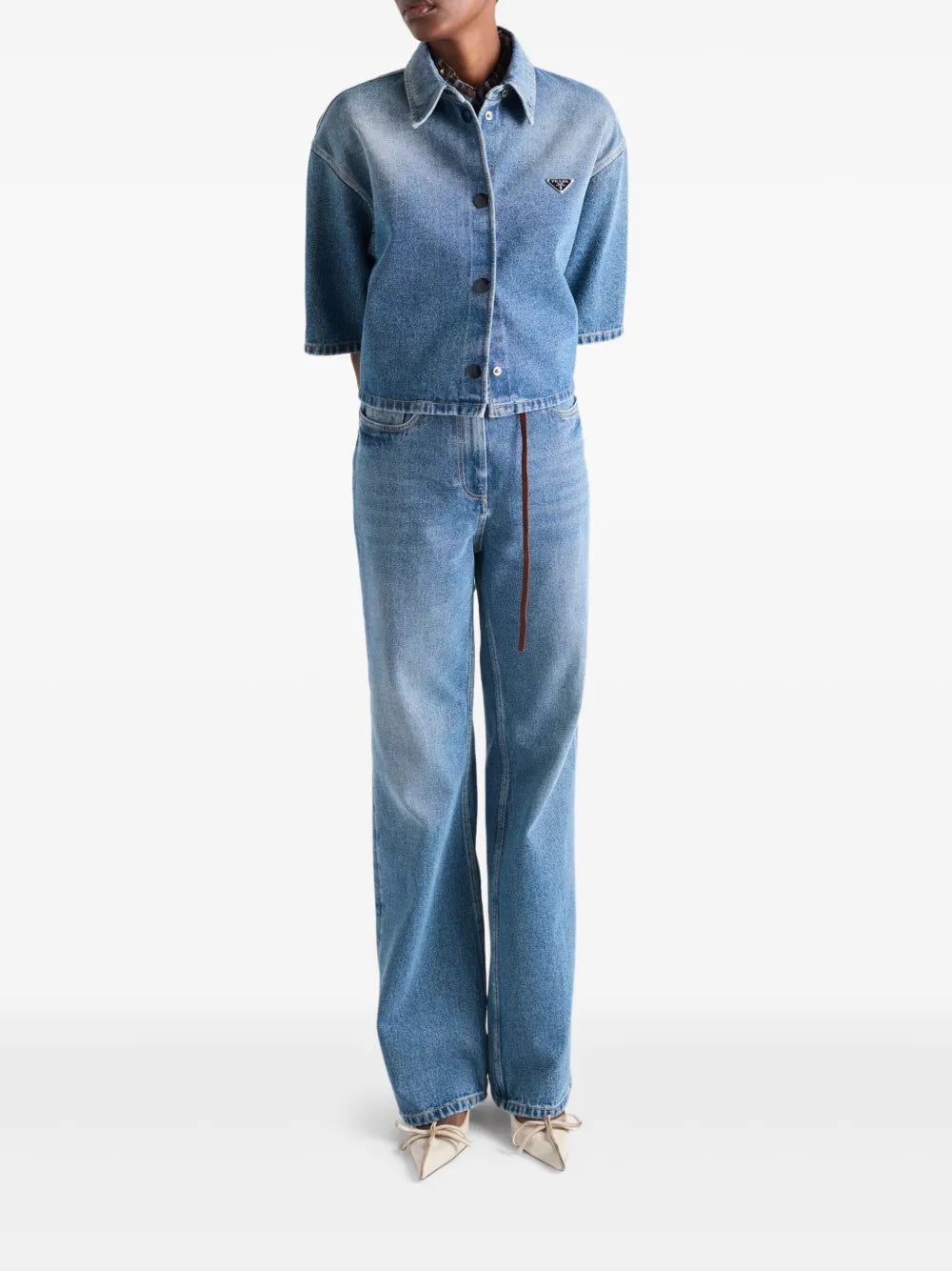 Short Denim Shirt