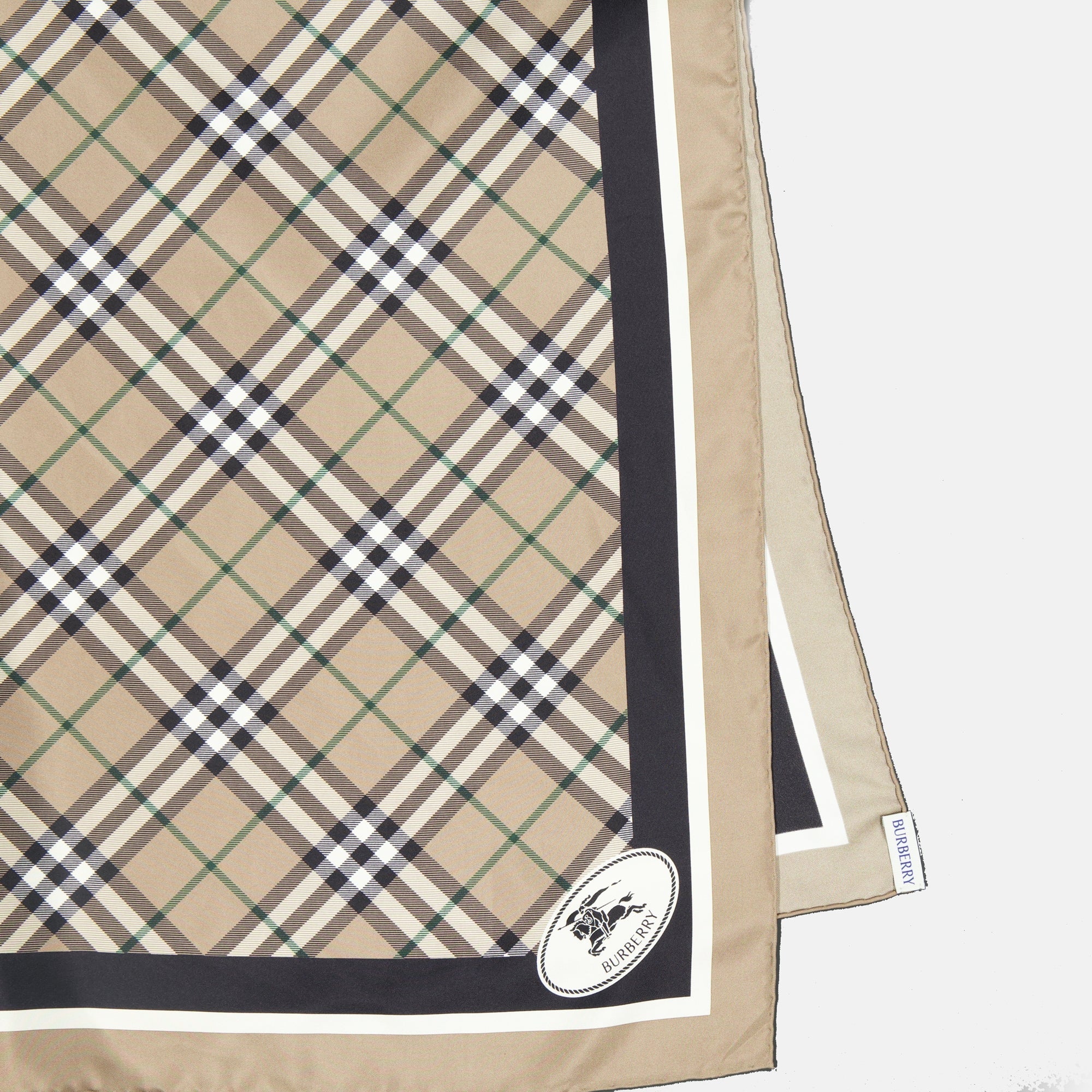 Checkered Silk Scarf