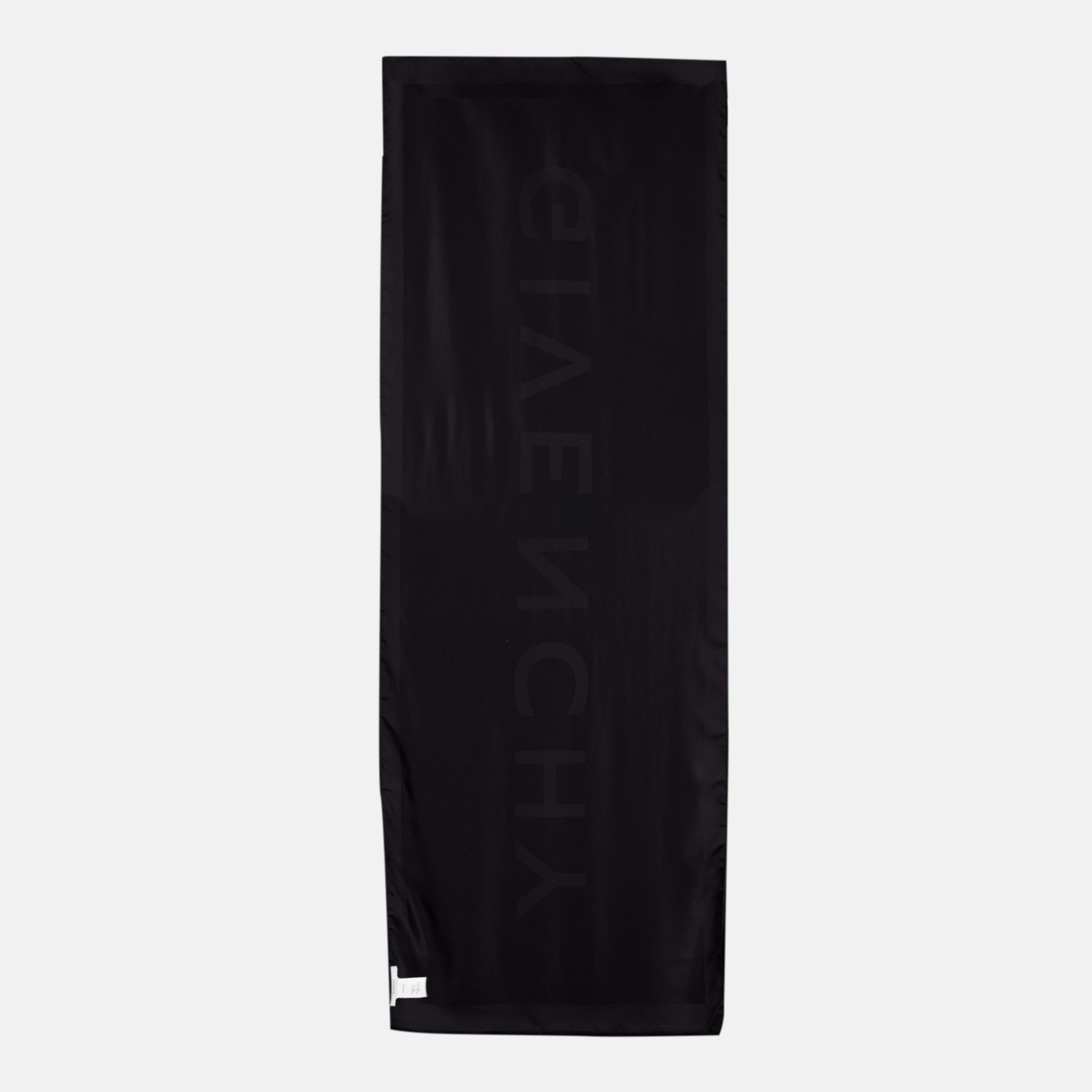 Black Silk and Wool Scarf