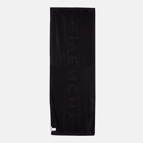 Black Silk and Wool Scarf
