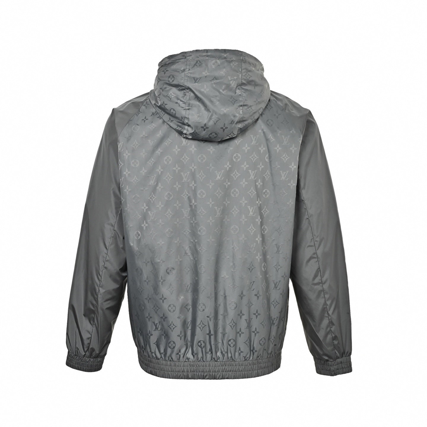 Monogram Windbreaker | Black & Grey