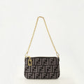 FF Denim Baguette Clutch