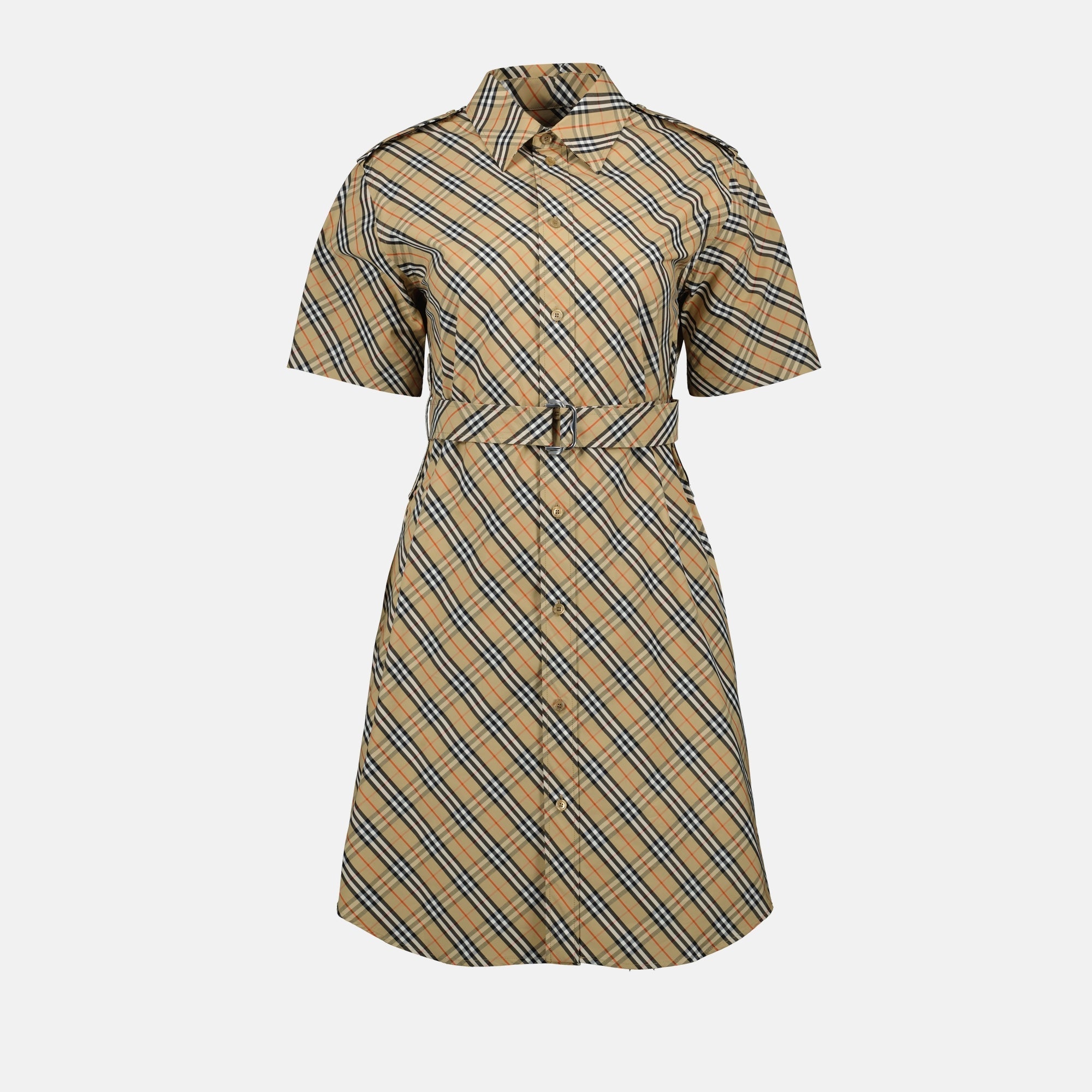 Checkered Shirt Dress