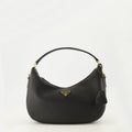 Black Leather Drawstring Bag