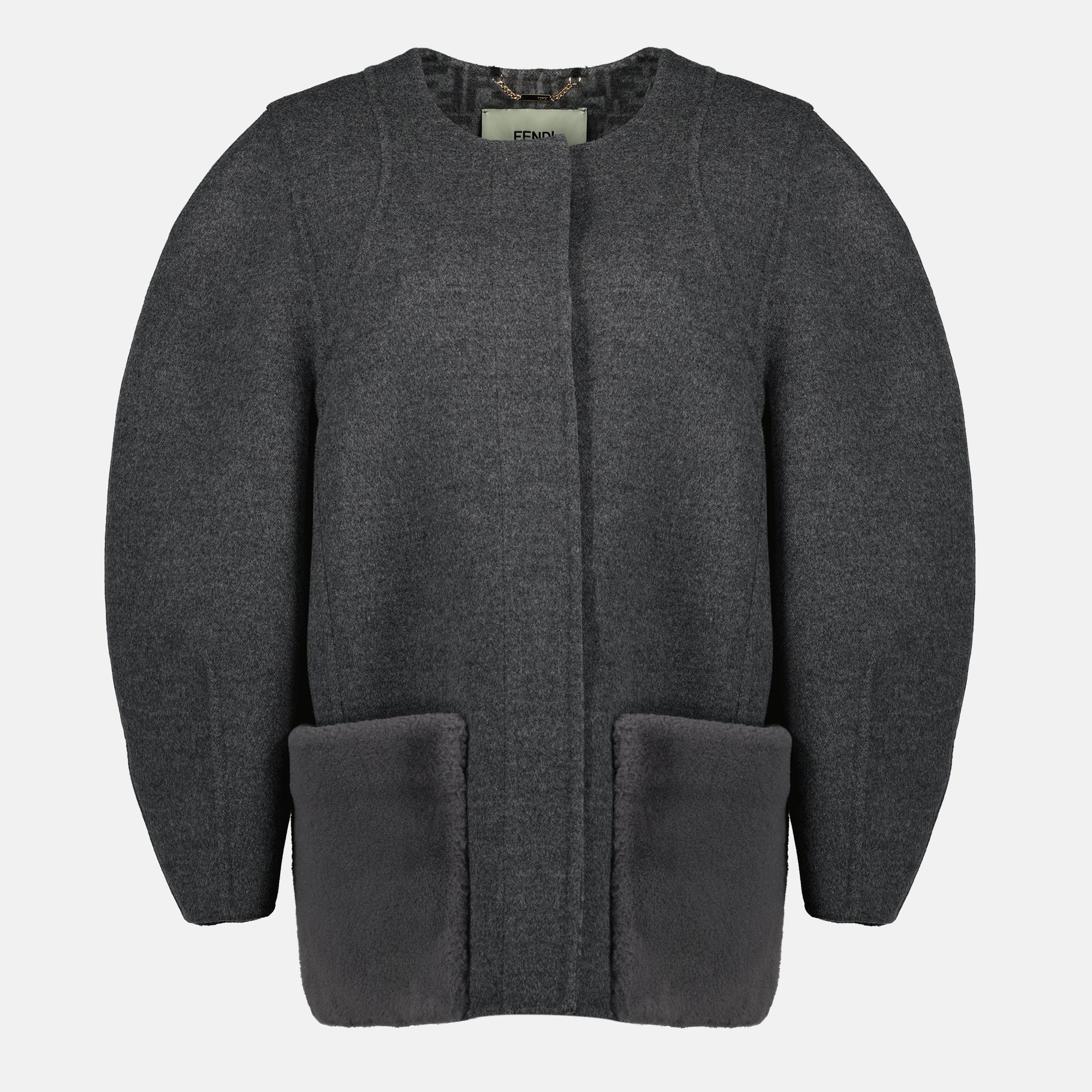 FF Wool Coat in Gray