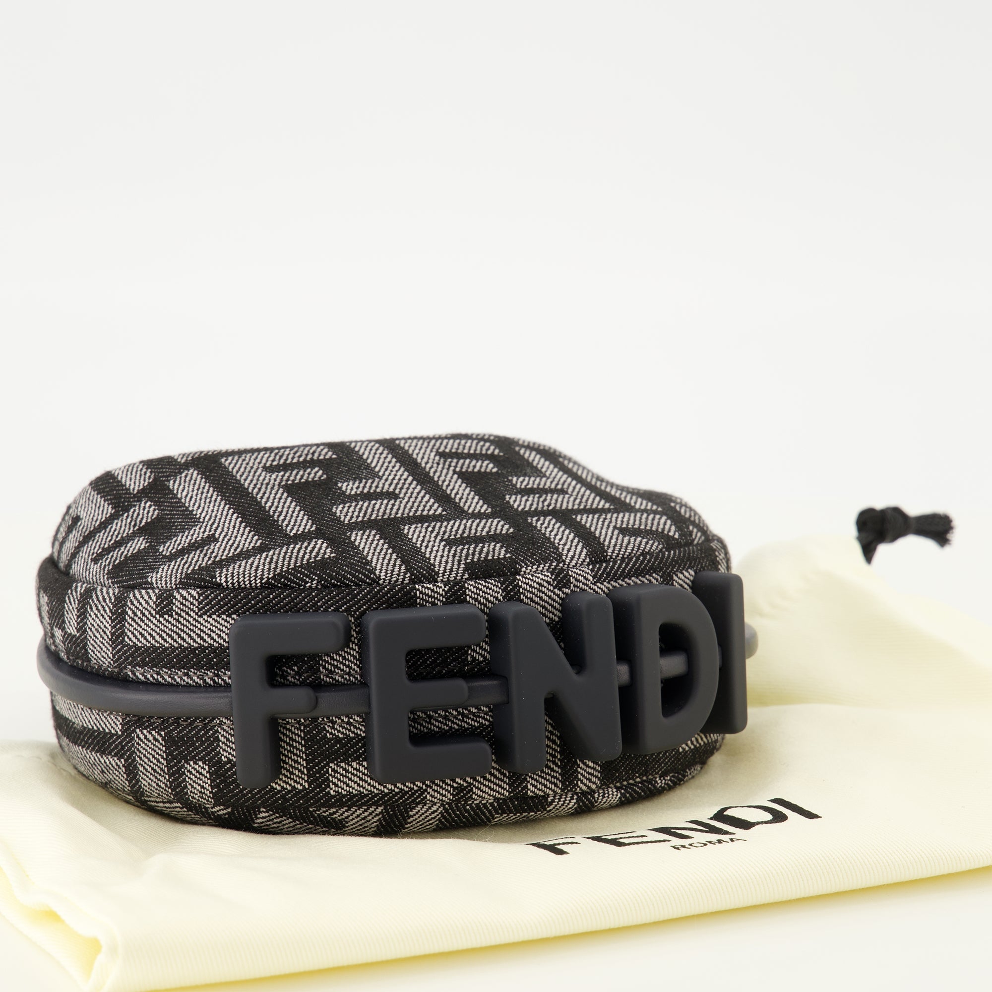 Fendigraphy Nano Bag in Gray Denim