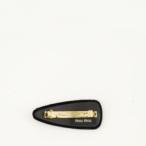 Black Velvet Hair Clip