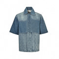 Monogram Denim Short-Sleeved Shirt