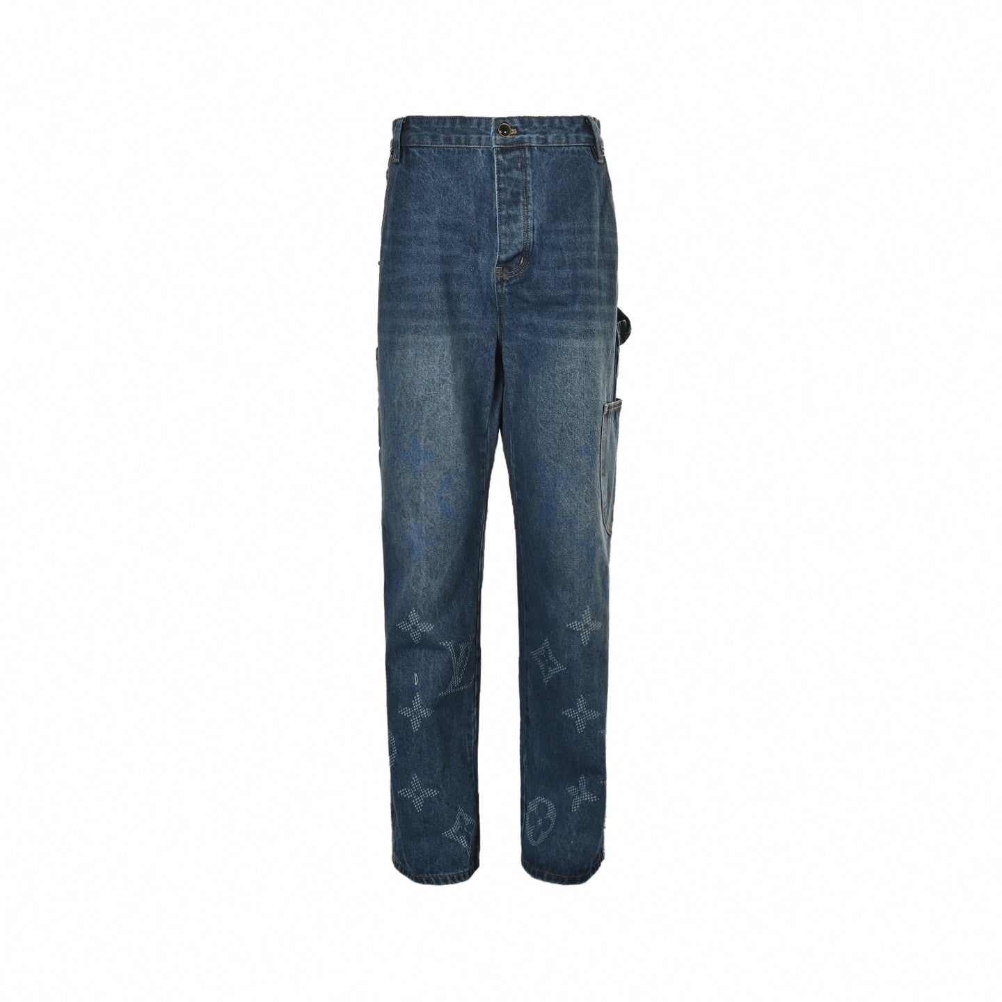 Monogram Gradient Denim Jeans | Vintage Blue