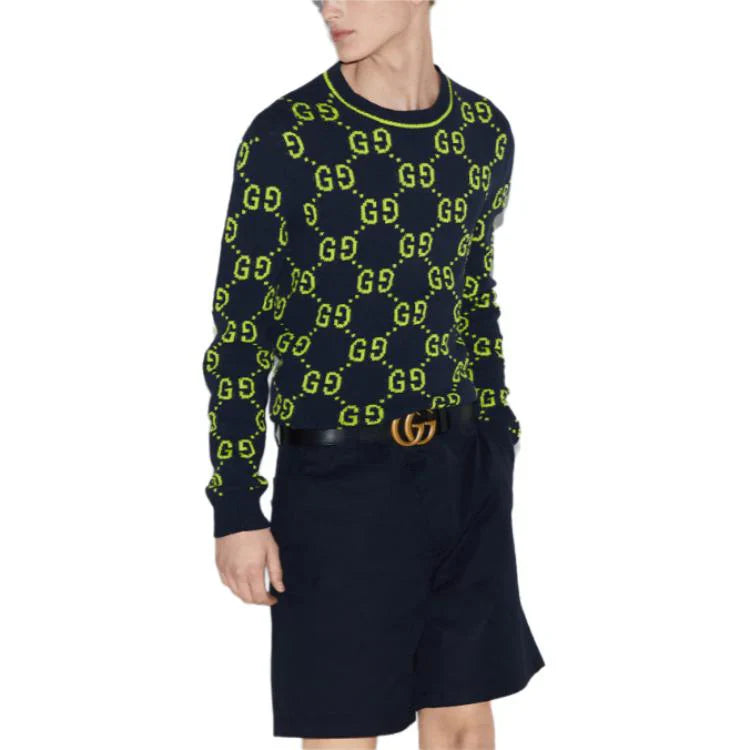 GG Jacquard Knit Crewneck Sweater