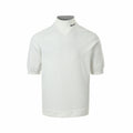 Mock Neck Logo Knit T-Shirt