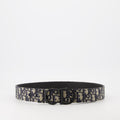 Reversible CD Icon Belt | Oblique Canvas & Black Leather