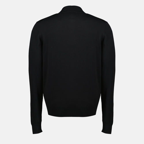 Black Wool Polo