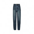 Damier Signature Denim Jeans | Indigo Wash