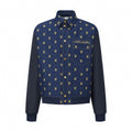 Gold Monogram Denim Jacket | Indigo