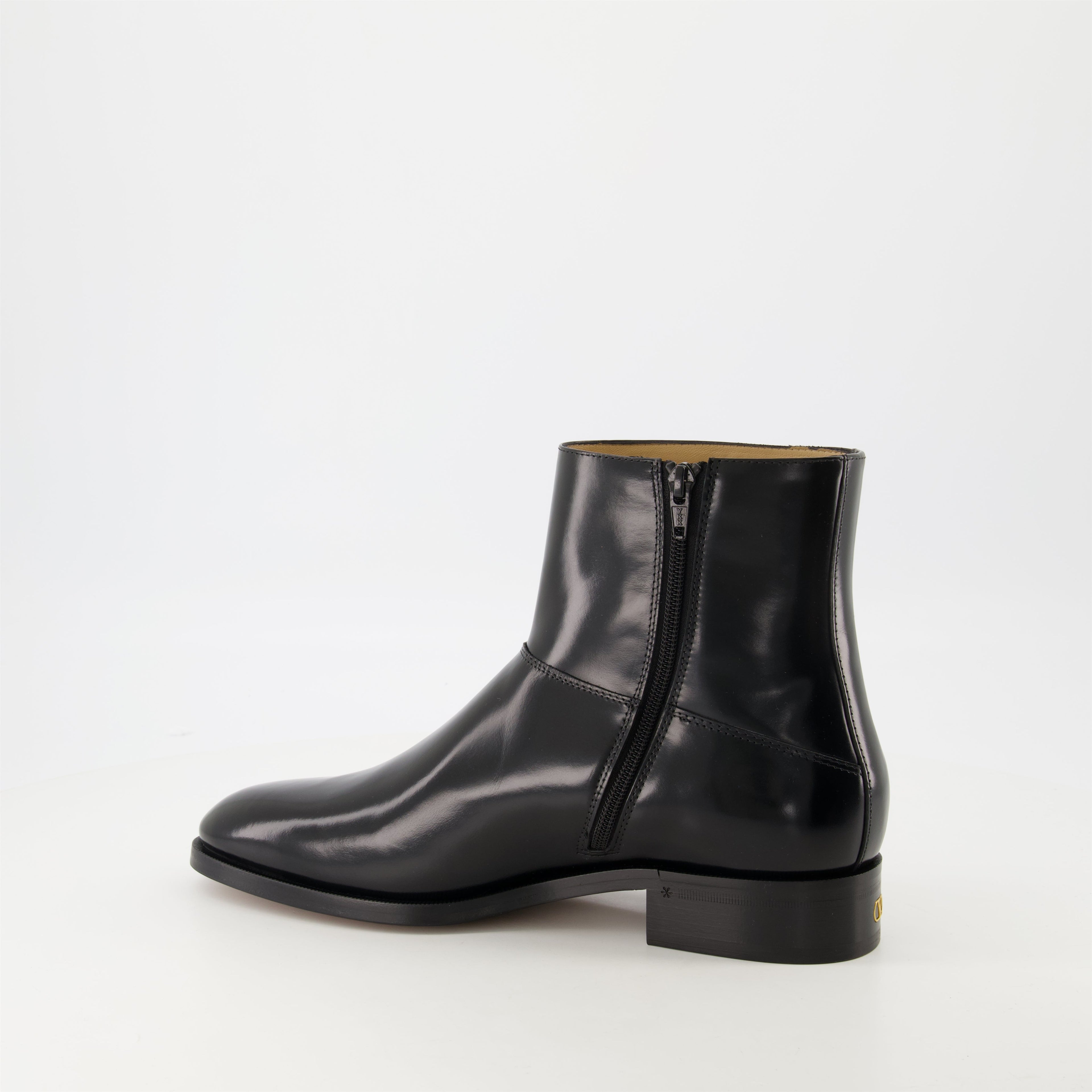 Pat Leather Ankle Boots
