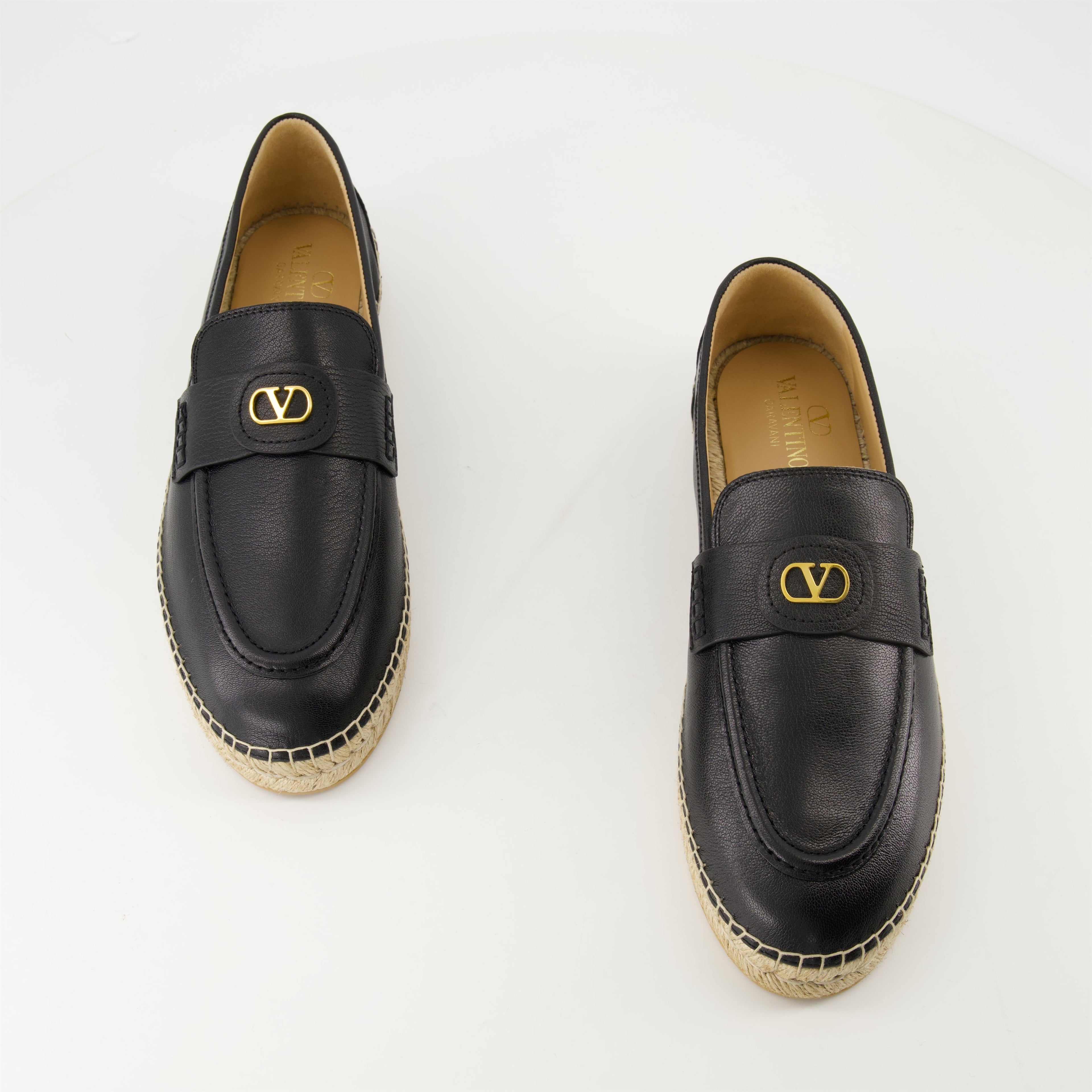 Palm Leather Espadrilles
