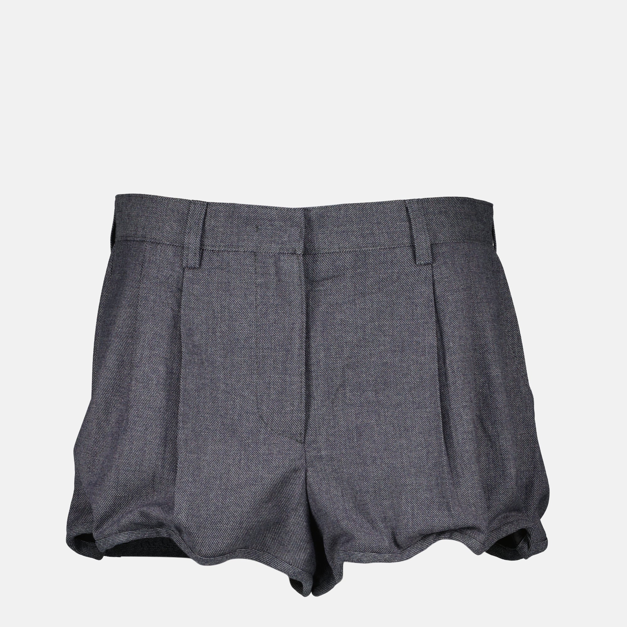 Gray Satin Shorts