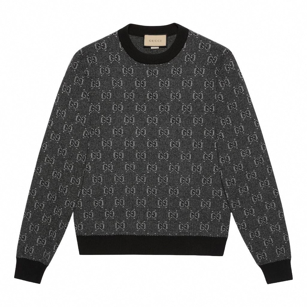 GG Jacquard Knit Crewneck Sweater