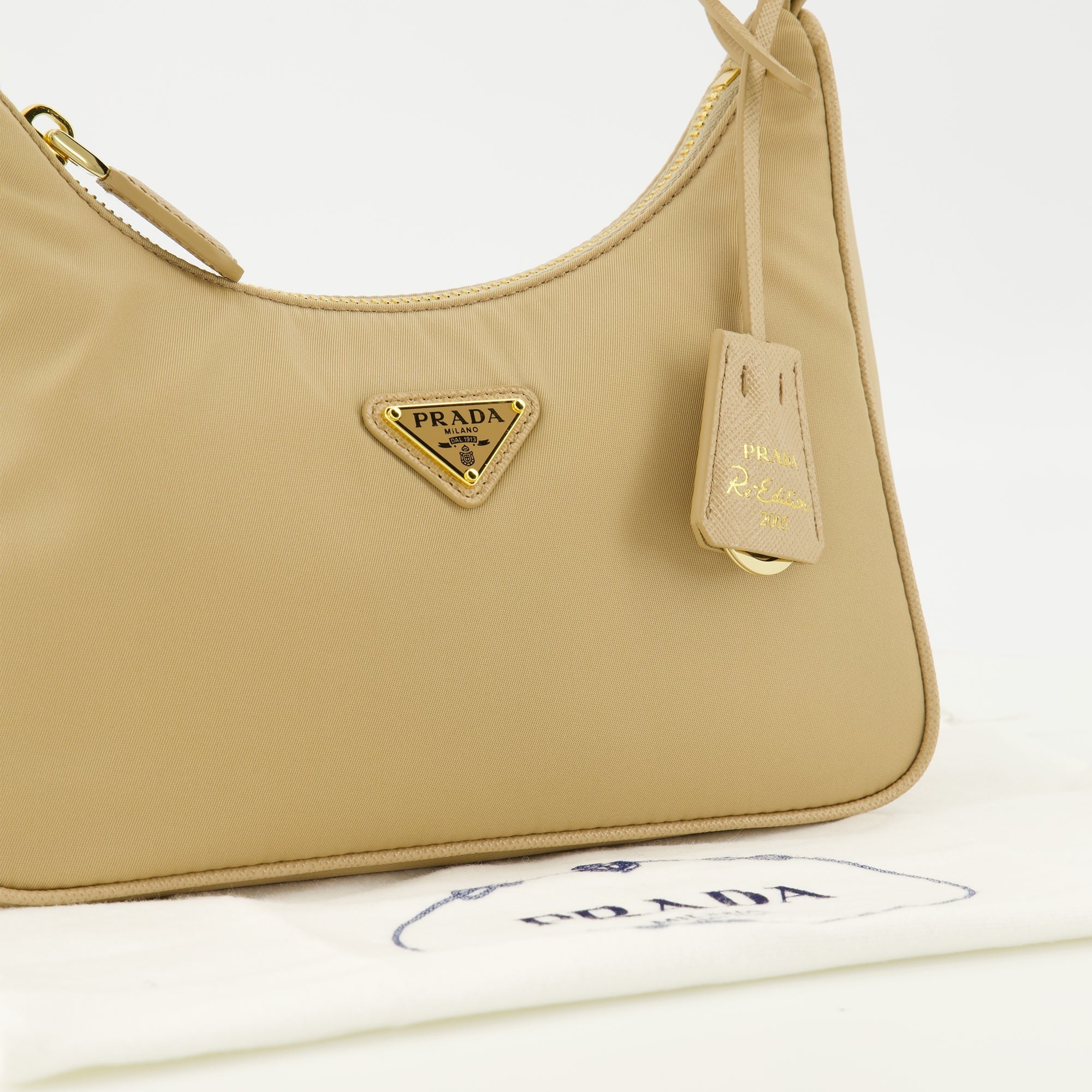Mini Sac Reissue 2005 in Beige Re Nylon