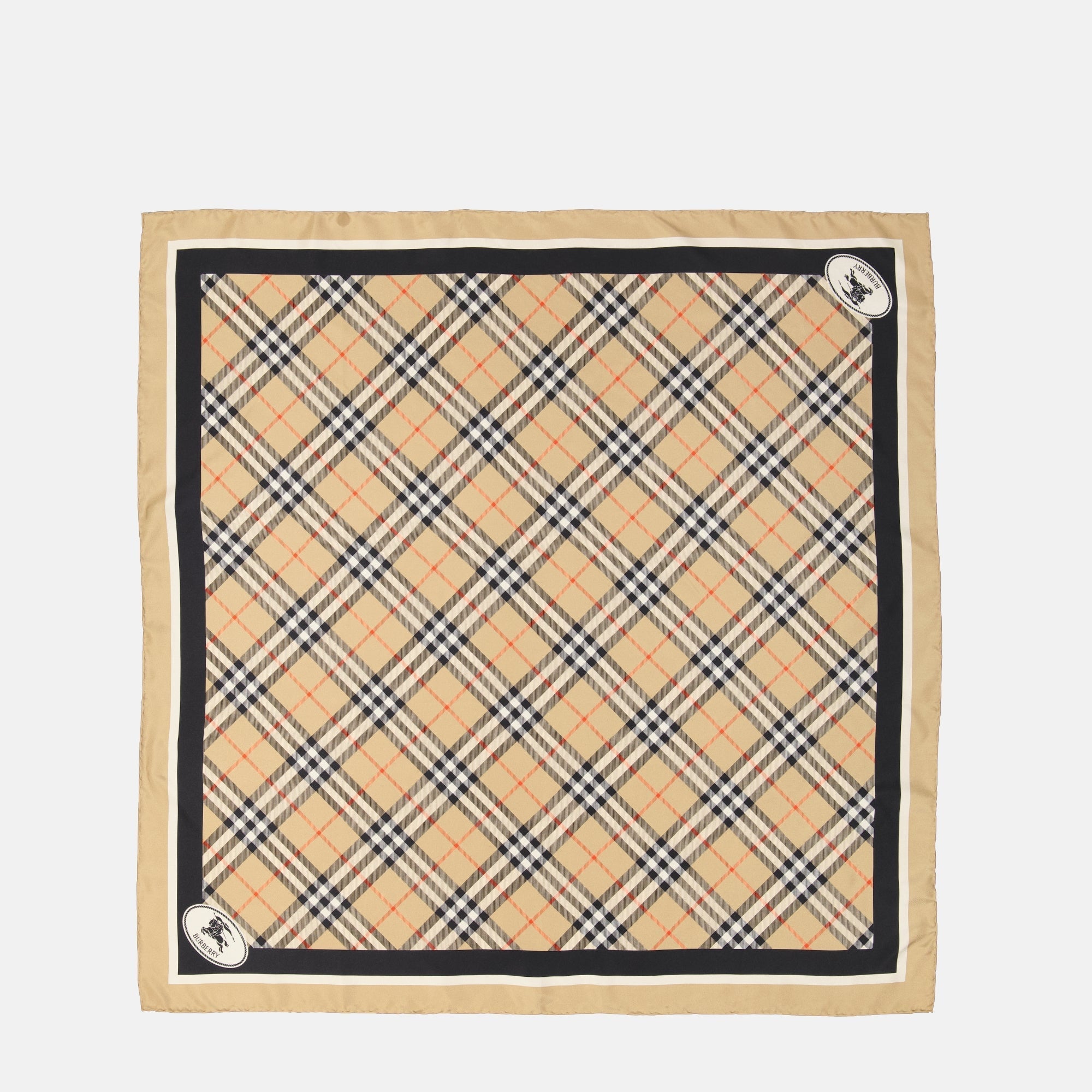Checked Silk Scarf
