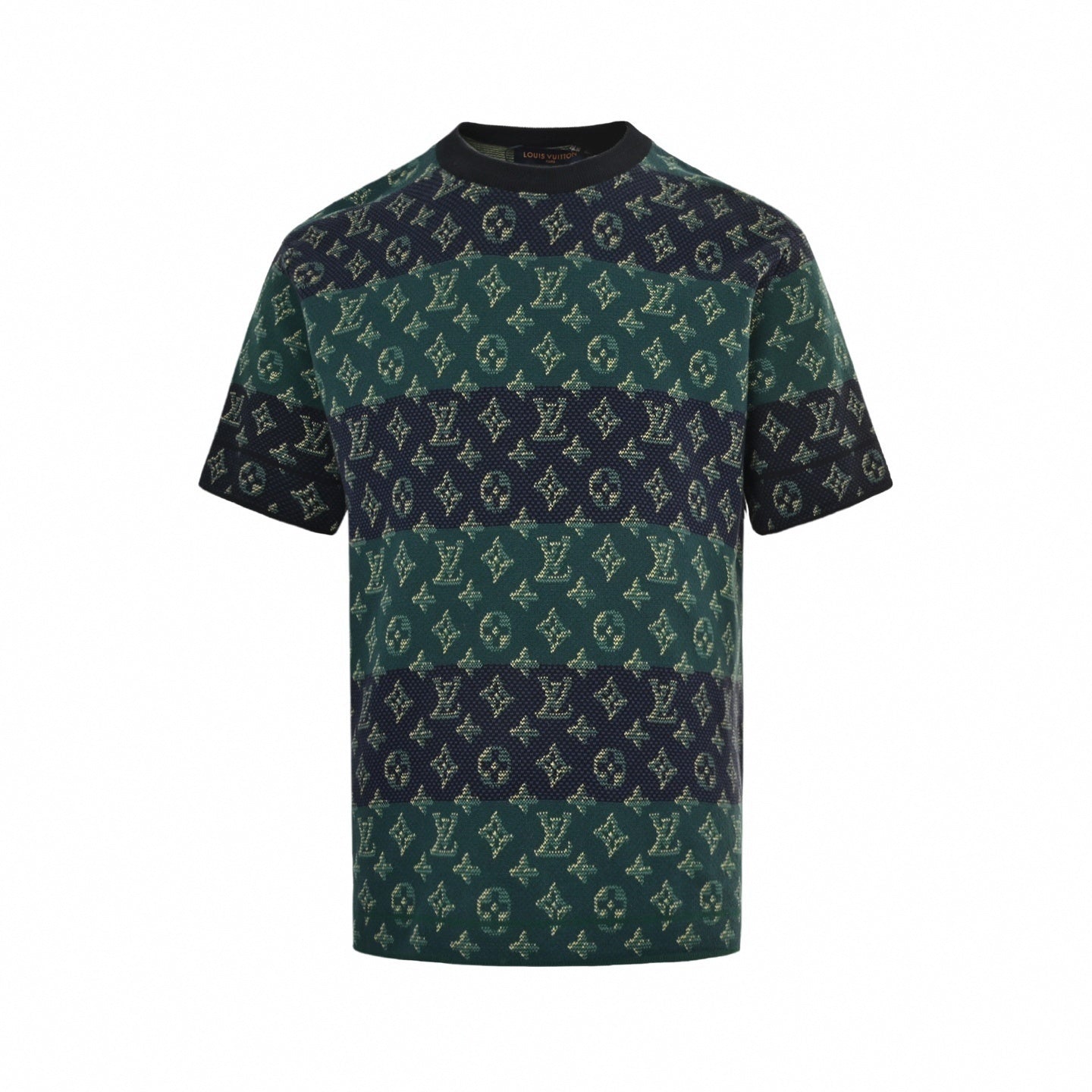 Striped Monogram Jacquard Knit T-Shirt