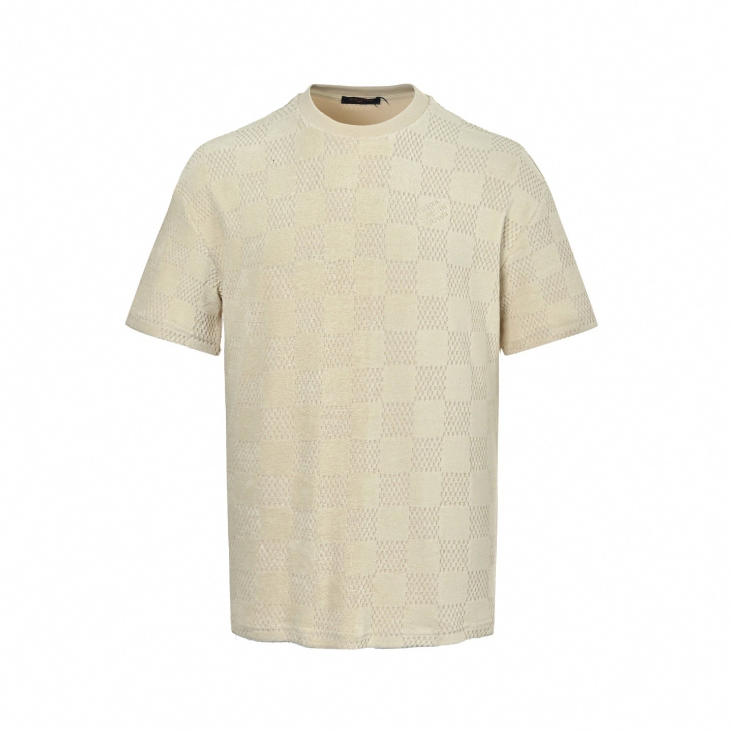 Damier Cotton Toweling Set | Beige