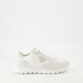 Nylon and Leather Sneakers