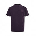 Damier Tonal Knit T-Shirt | Deep Plum