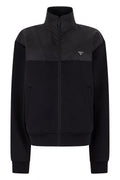 Paneled Zip-Up Sweatshirt | Black