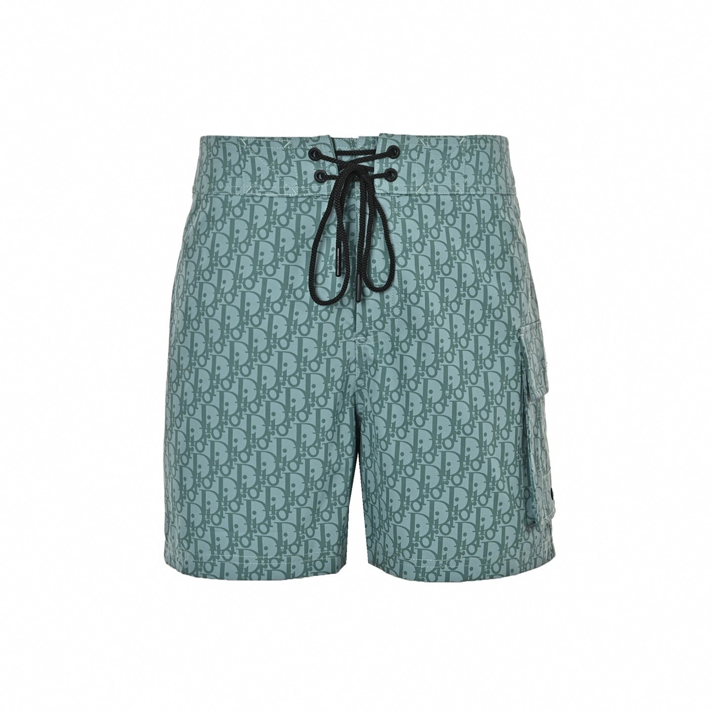 Oblique Swim Shorts | Aqua Green