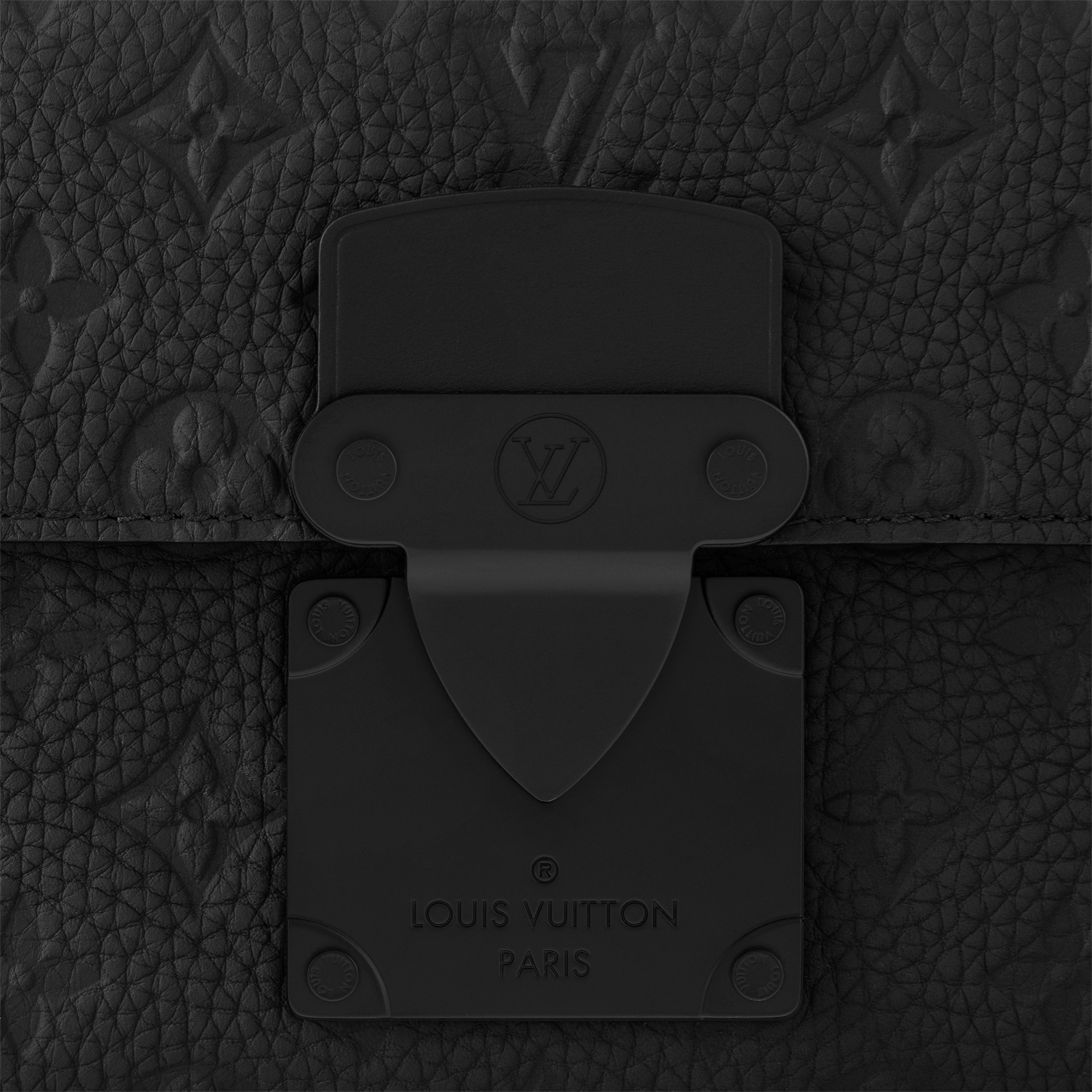 S-Lock Messenger Taurillon Monogram | Triple Black