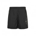 Enamel Triangle Logo Nylon Shorts | Black