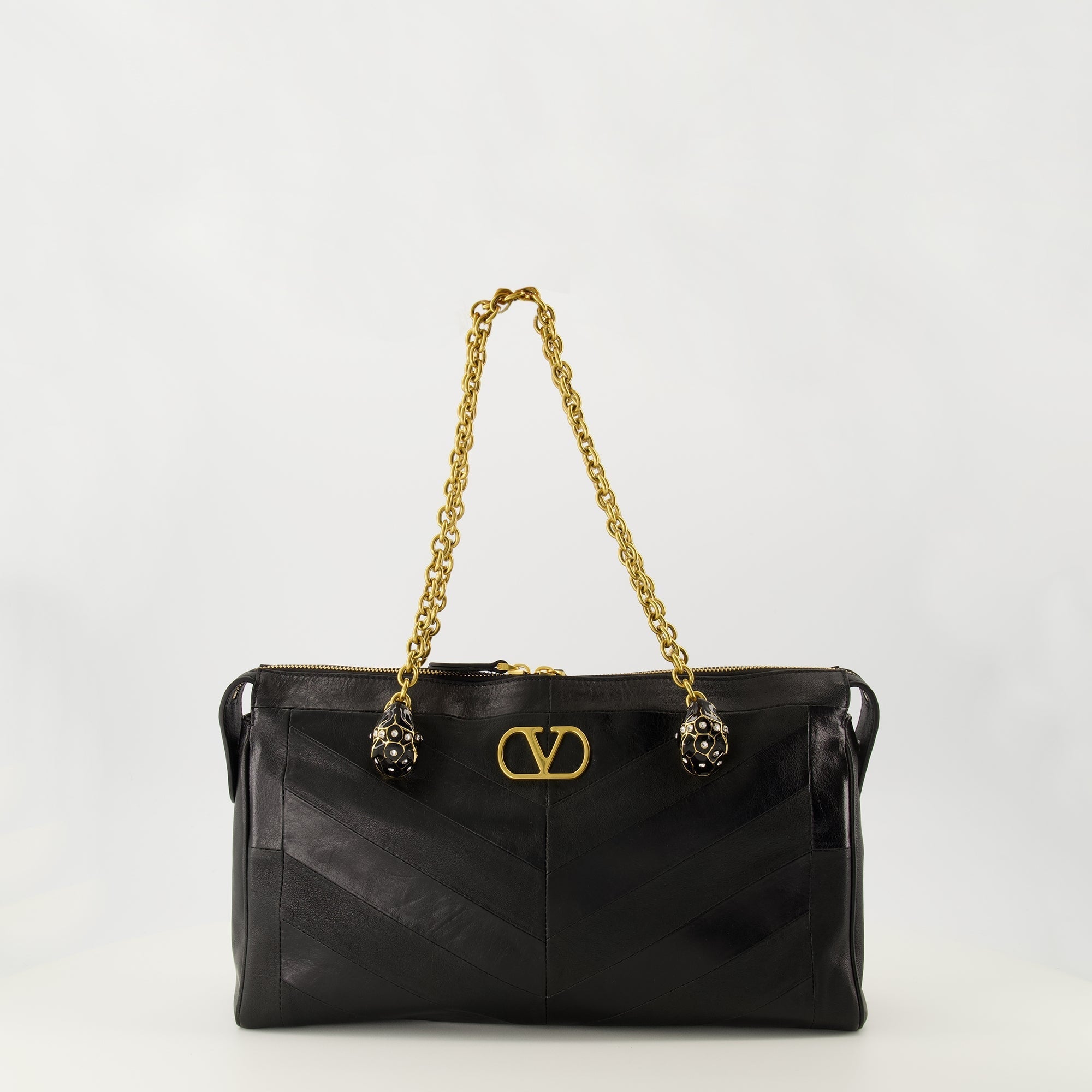 Panthea Black Leather Bag